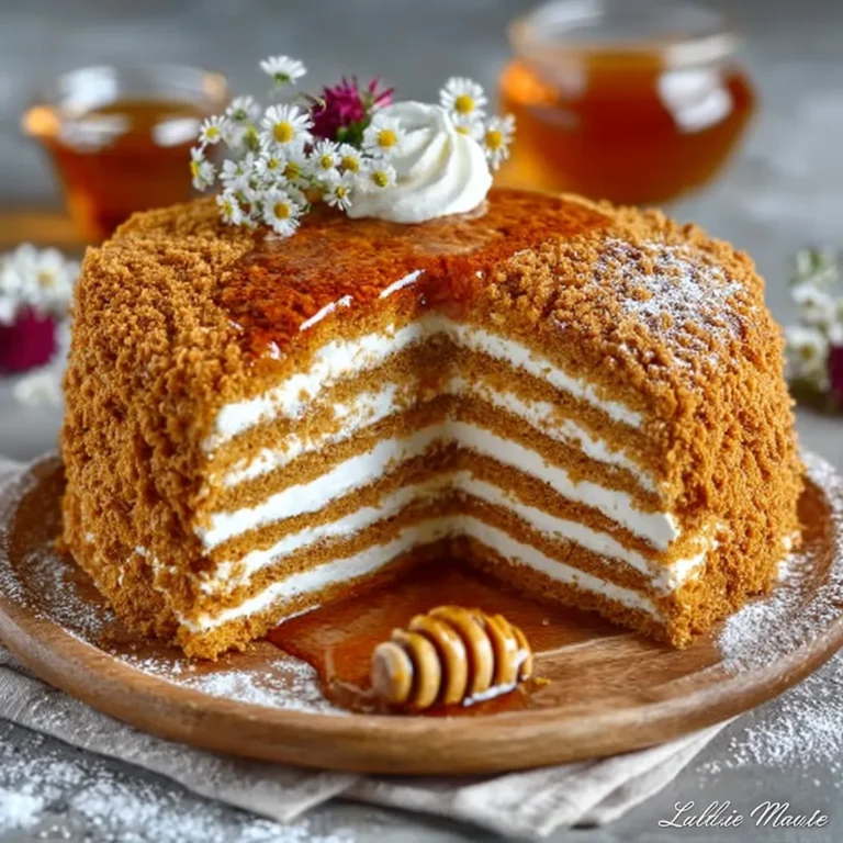 Traditional Russian Honey Cake Recipe With Creamy Layers