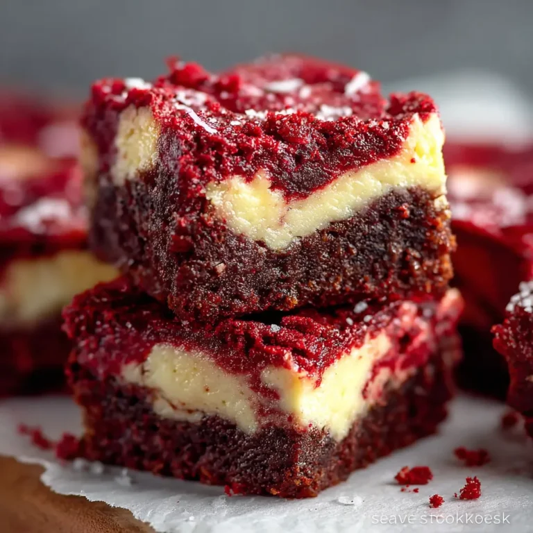 Easy Keto Red Velvet Brownies With Cheesecake Swirl