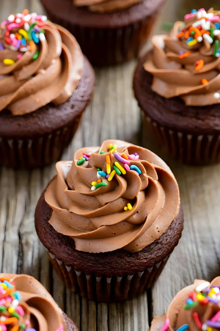 Chocolate Cupcakes with Whipped Chocolate Frosting