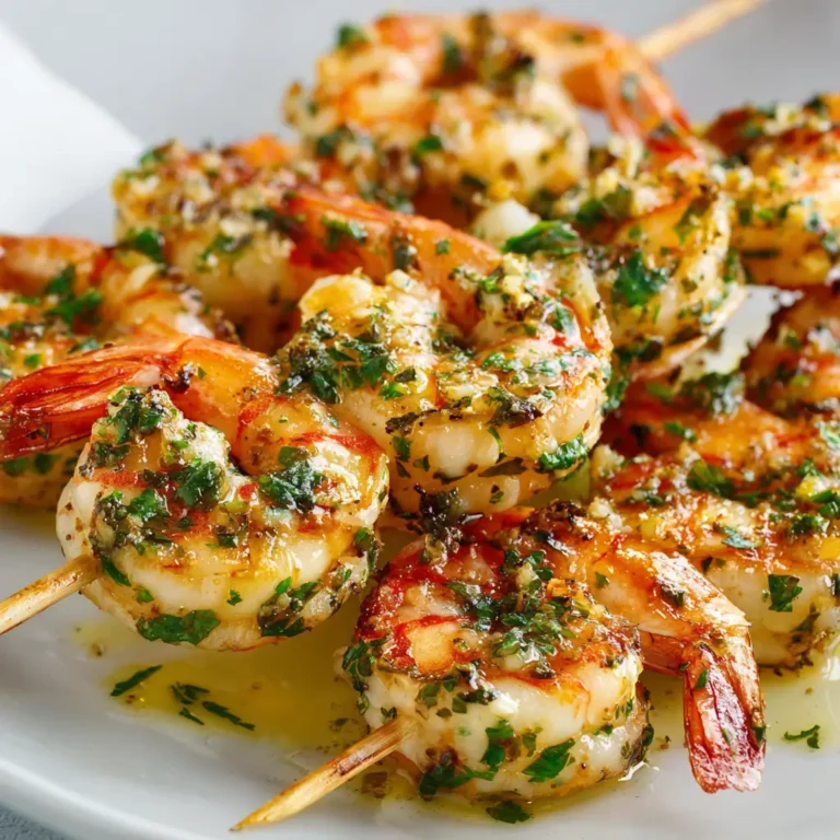 Garlic Butter Shrimp Skewers Recipe