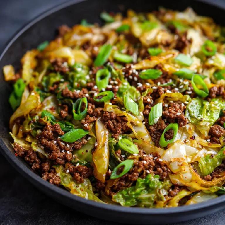 Ground Beef & Cabbage Stir Fry