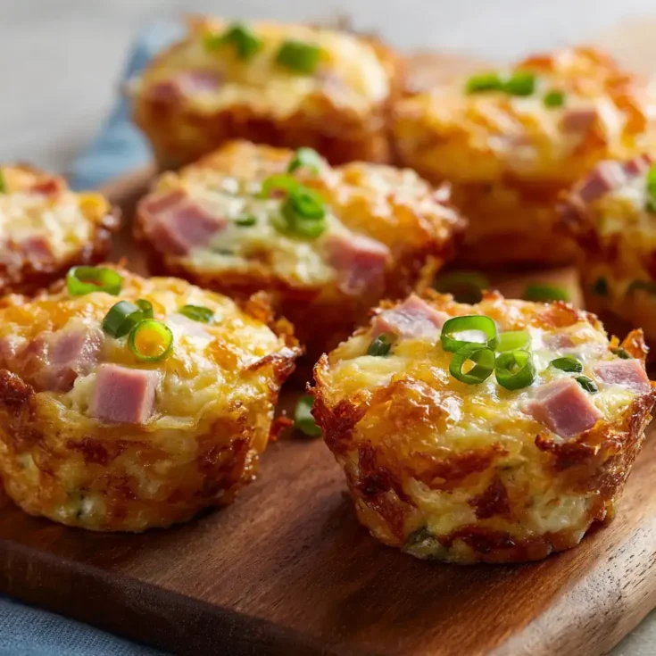 Hash Brown Ham and Cheese Egg Cups