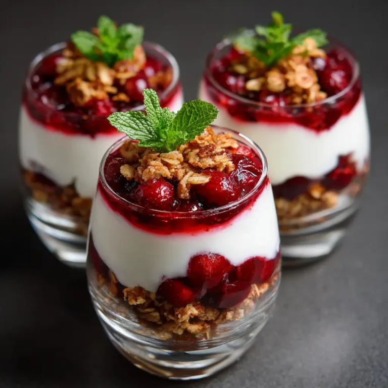 Holiday Yogurt Parfaits with Cranberry Compote: A Festive Delight