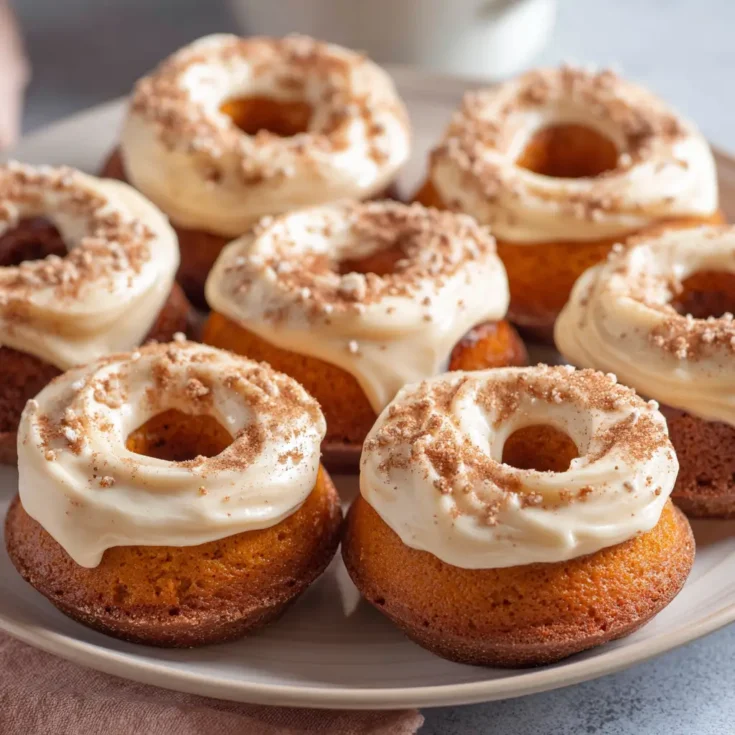 Pumpkin Spice Donuts with Maple Cream Cheese