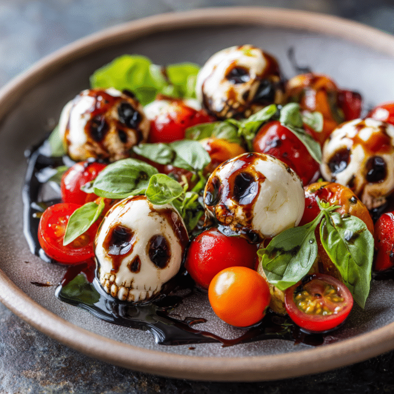 Skull Caprese Salad