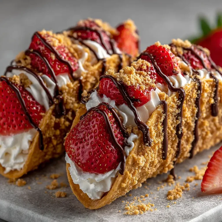 Strawberry Cheesecake Dessert Tacos