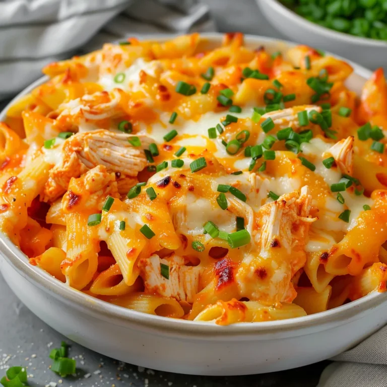 Cheesy Buffalo Chicken Pasta Bake