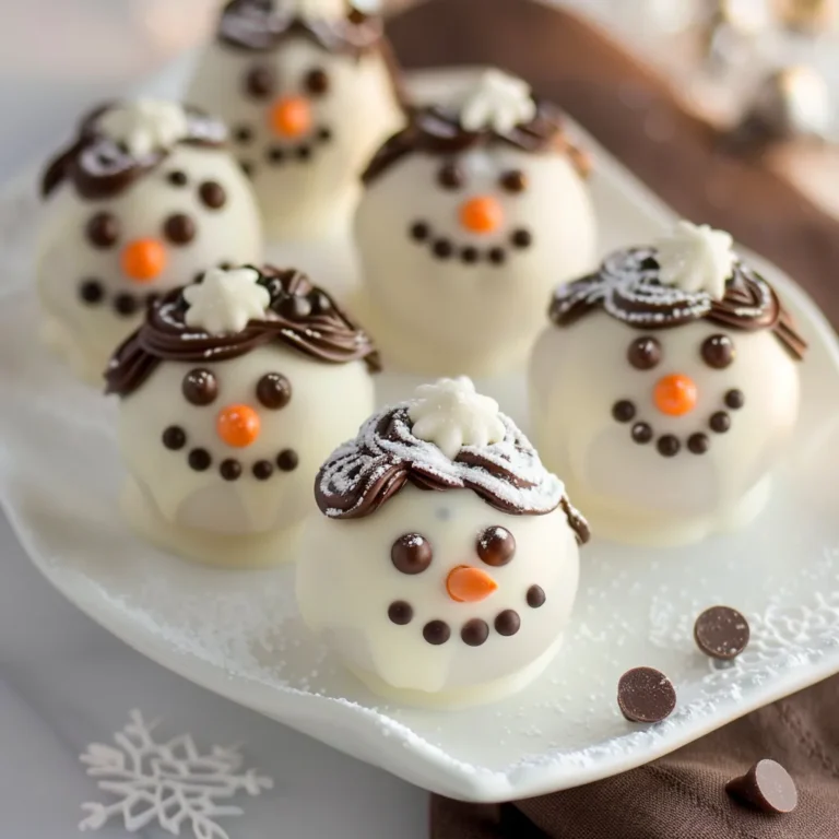 No-Bake Mini Snowman Truffles