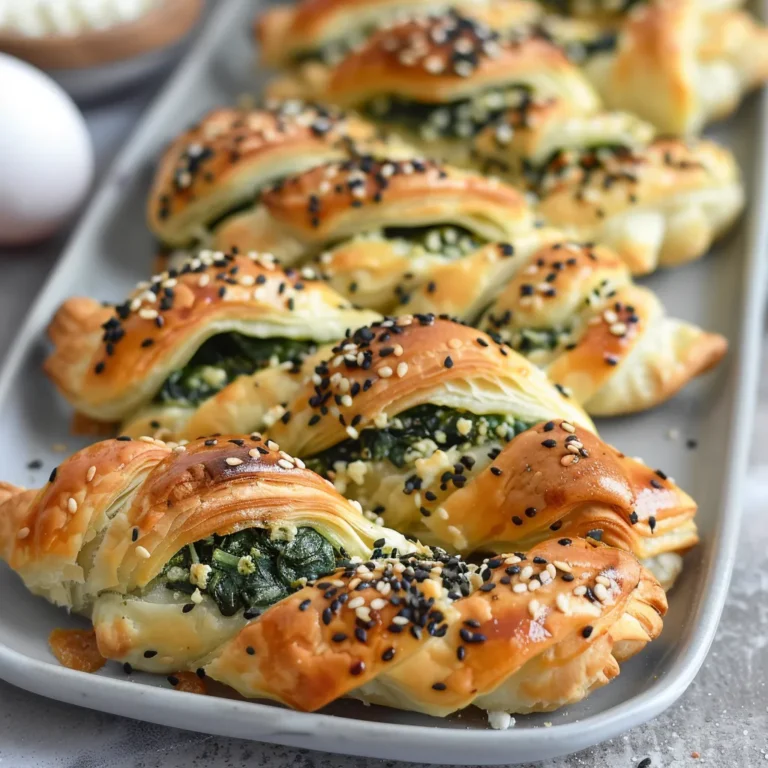 Spinach Feta Puff Pastry Twists – Flaky, Cheesy & Irresistible!