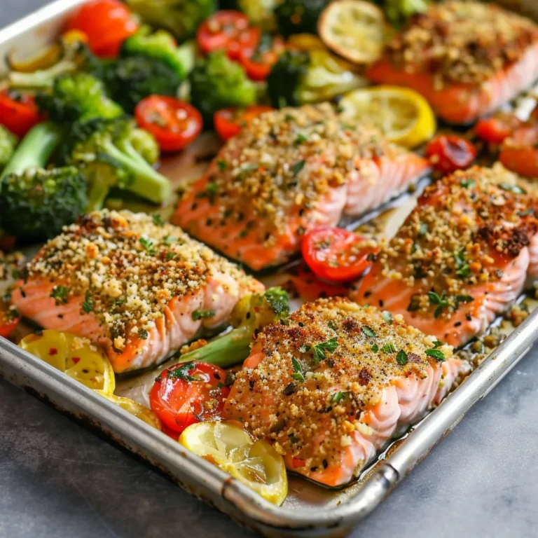 Sheet Pan Everything-Crusted Salmon