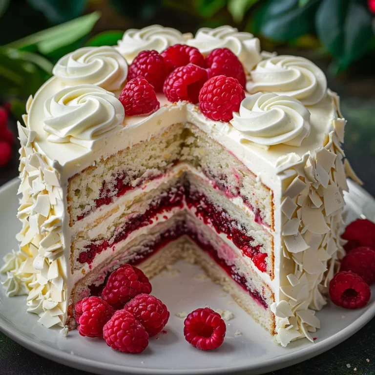 White Chocolate Raspberry Dream Cake: A Slice of Heaven
