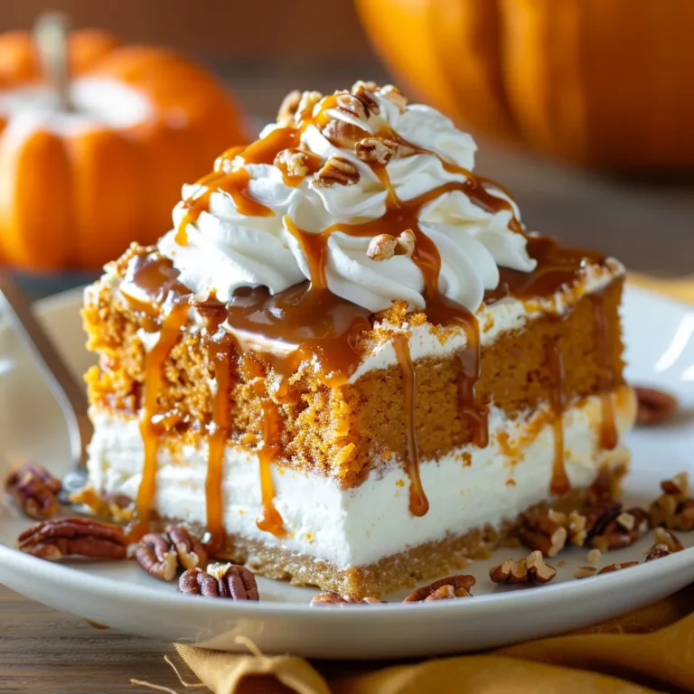 Pumpkin Caramel Poke Cake Recipe