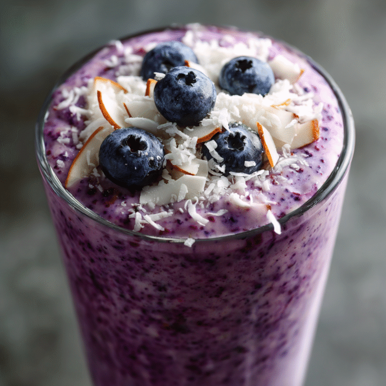 Creamy Blueberry Coconut Smoothie Recipe