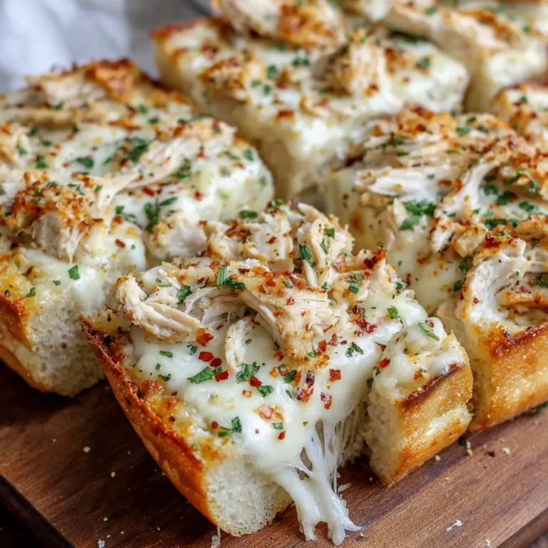 Easy Chicken Alfredo Garlic Bread Pizza: A Deliciously Cheesy Delight