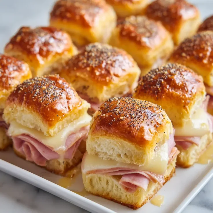 Ham and Cheese Pretzel Hawaiian Roll Sliders