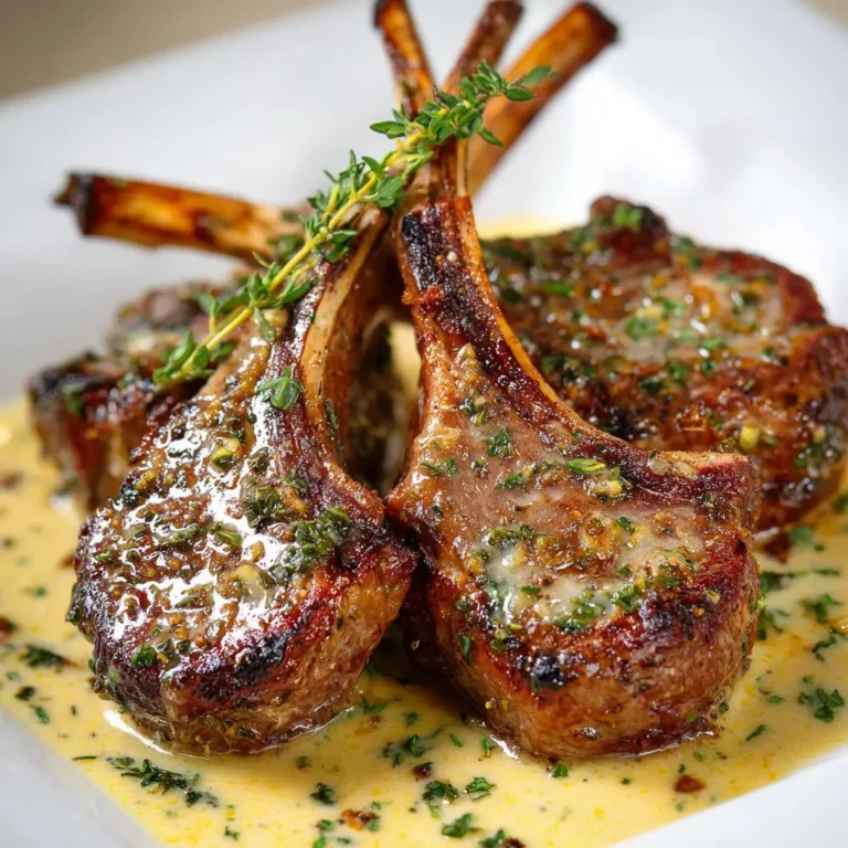 Lamb Chops with Mustard Thyme Sauce: A Gourmet Delight