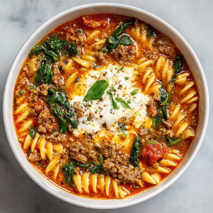 One-Pot Lasagna Soup Recipe!