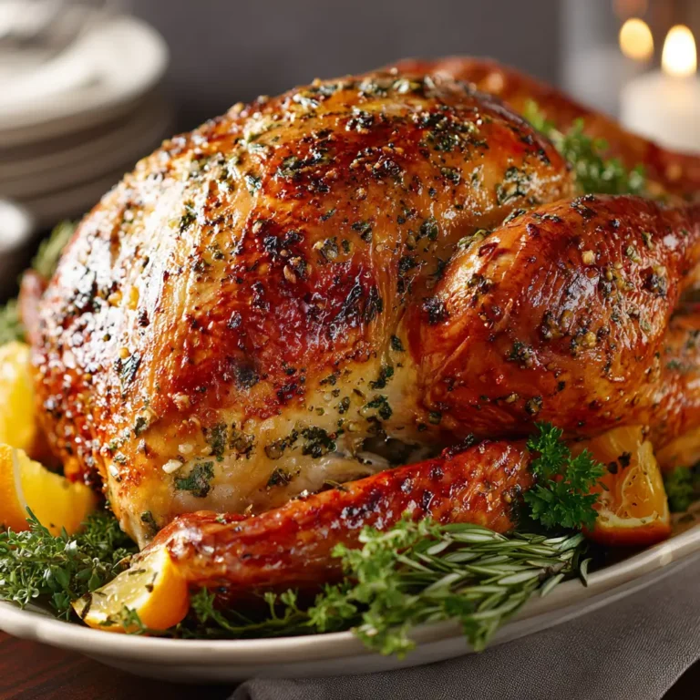 Roast Turkey with Garlic Herb Butter
