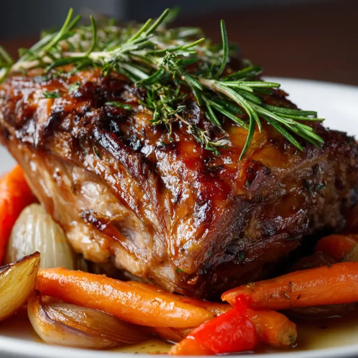 Tender Slow-Roasted Lamb Shoulder Glazed