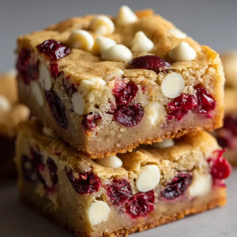 White Chocolate Cranberry Blondies: A Sweet and Tangy Treat