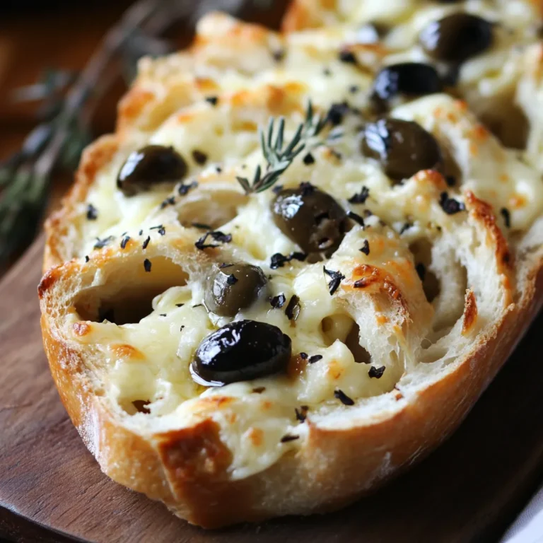 Warm Olive Cheese Bread Delight