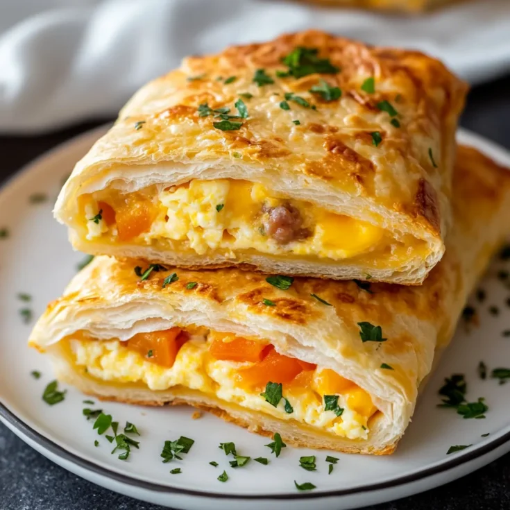 Homemade Cheesy Breakfast Hot Pockets