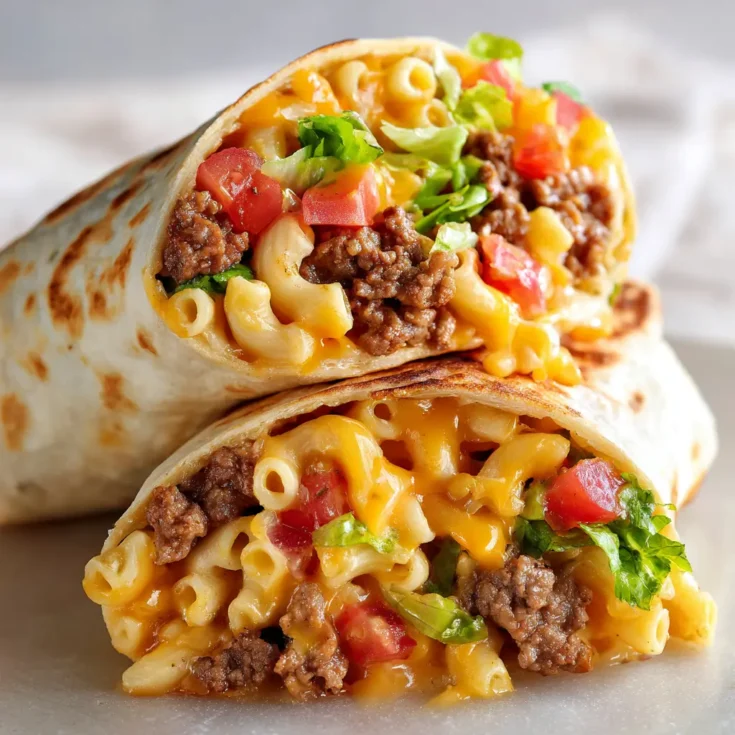 Bacon Macaroni Cheeseburger Wrap Recipe