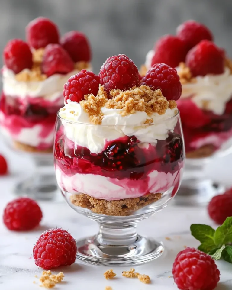 No-Bake Raspberry Cheesecake Parfaits