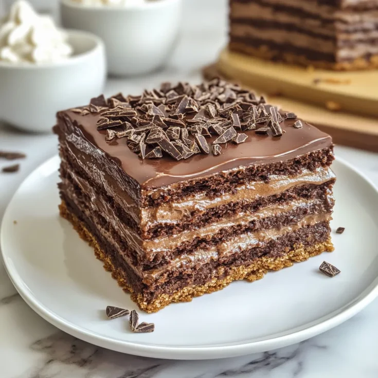 No-Bake Chocolate Wafer Cake