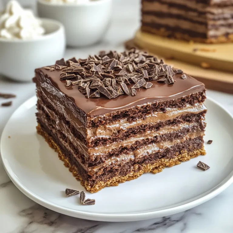 No-Bake Chocolate Wafer Cake