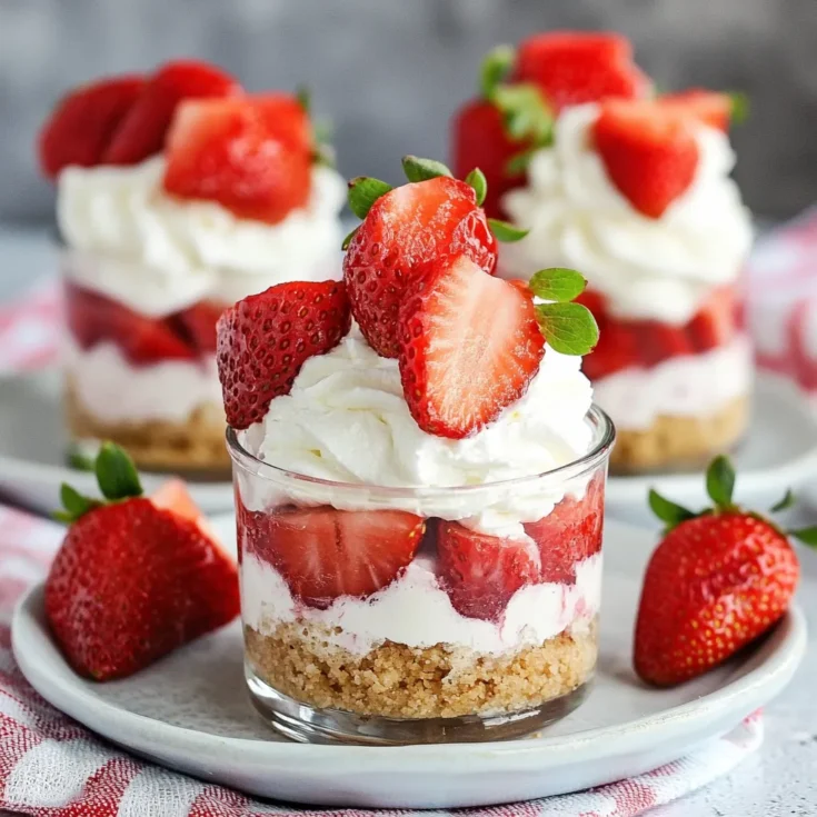 No-Bake Strawberry Shortcake Cups