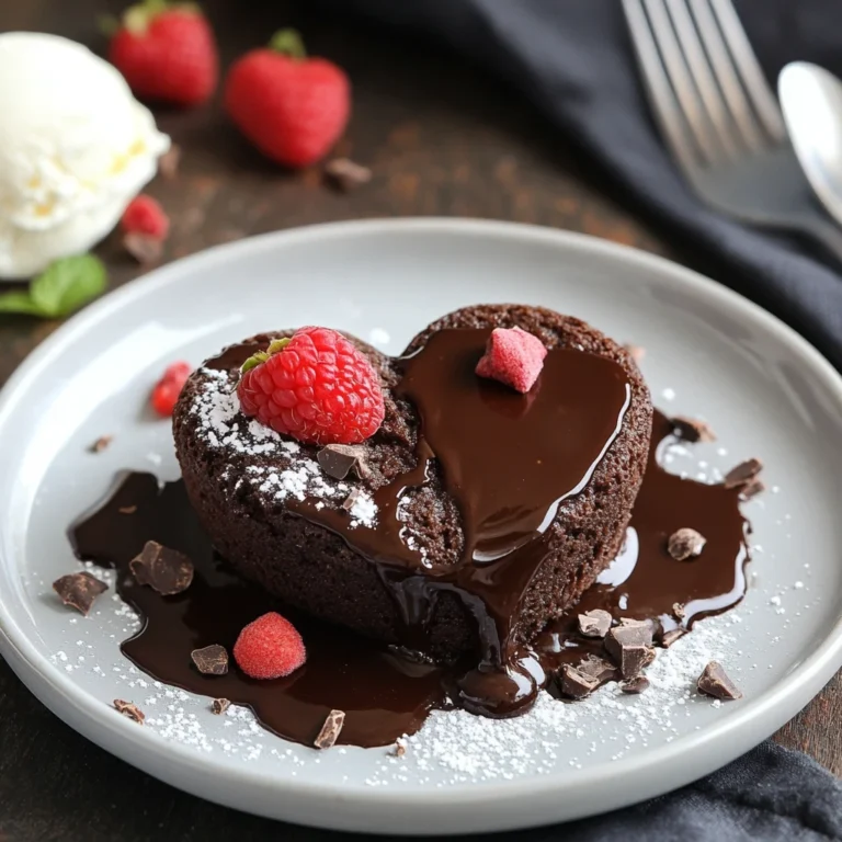 Chocolate Lava Heart Cakes