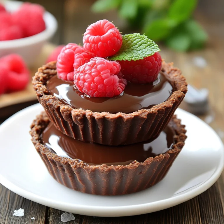 No-Bake Chocolate Raspberry Tart Cups