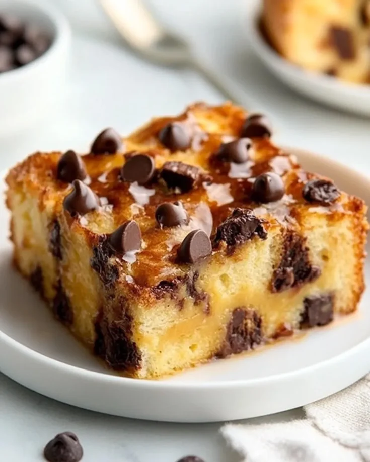 Chocolate Chip Brioche Pudding