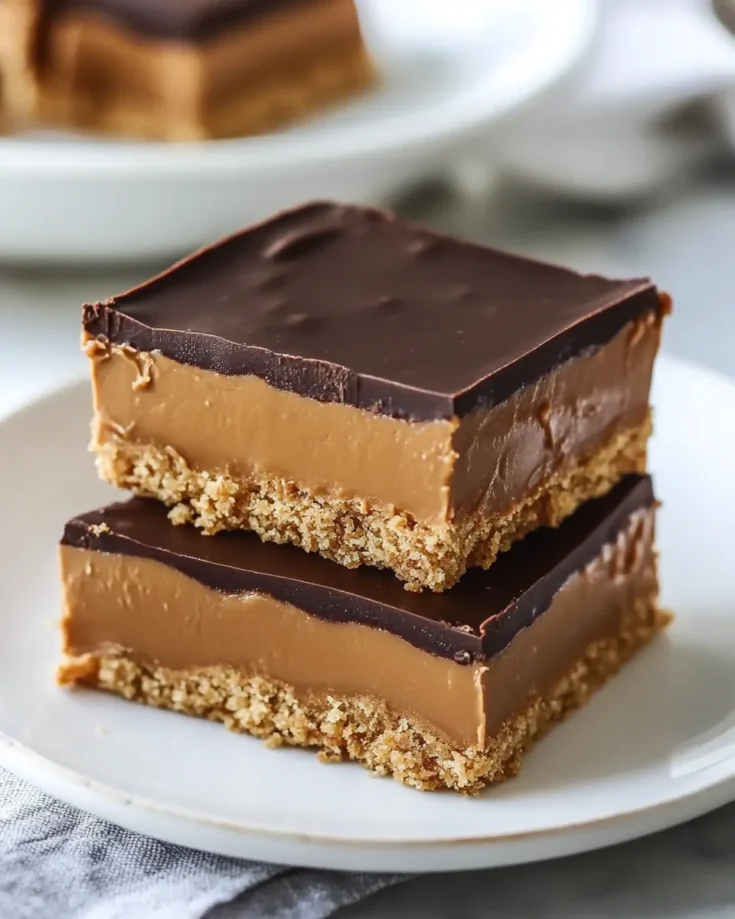 No-Bake Chocolate Peanut Butter Icebox Bars