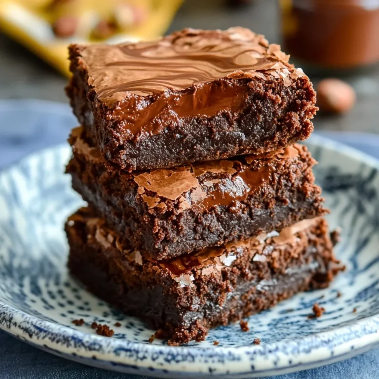 Chocolate Hazelnut Swirl Brownies