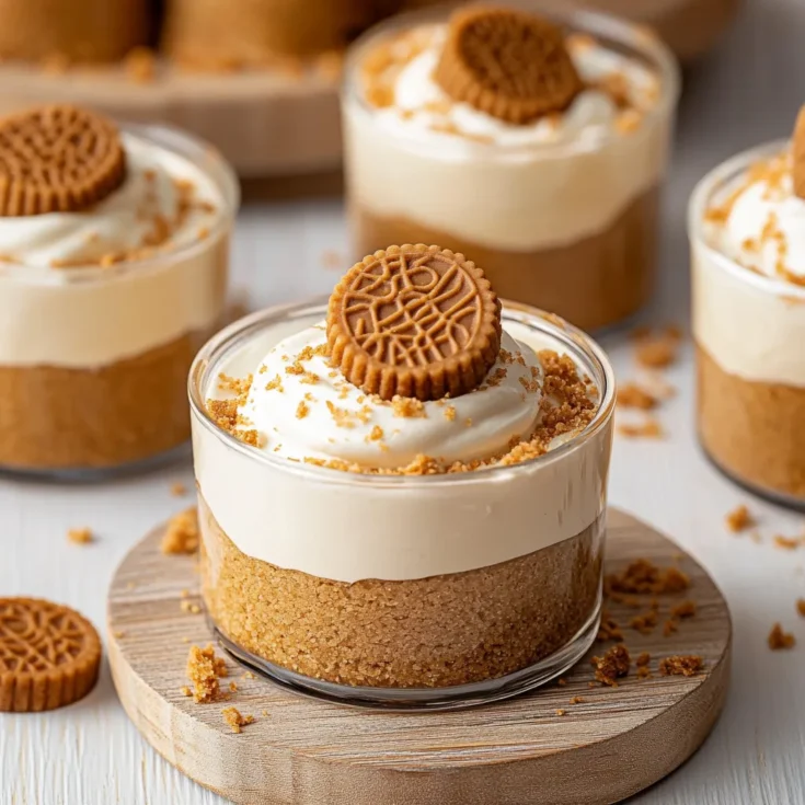 No-Bake Lotus Biscoff Cheesecake Cups