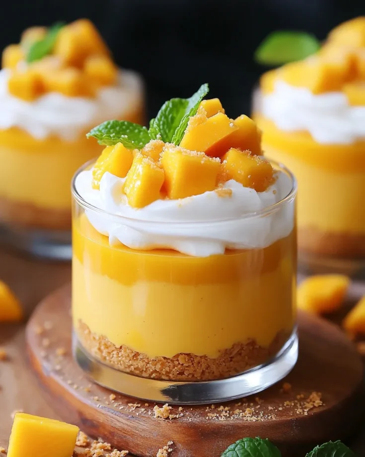 No-Bake Mango Cream Cups
