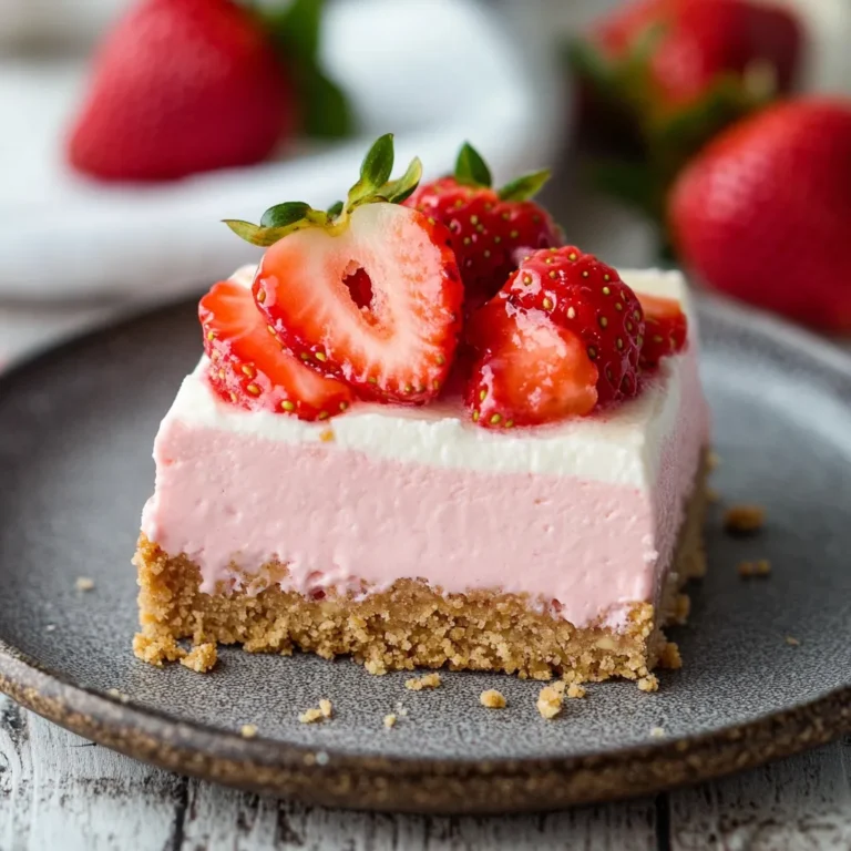 No-Bake Strawberry Cheesecake Squares