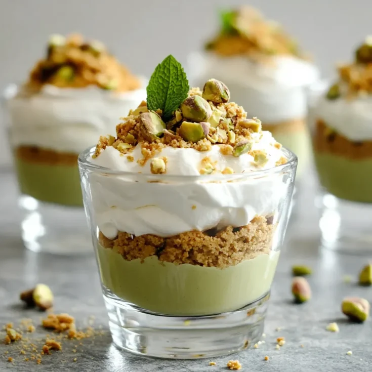 No-Bake Pistachio Cream Dessert Cups