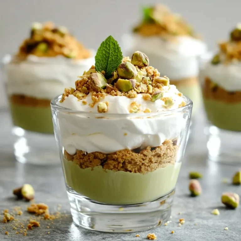 No-Bake Pistachio Cream Dessert Cups