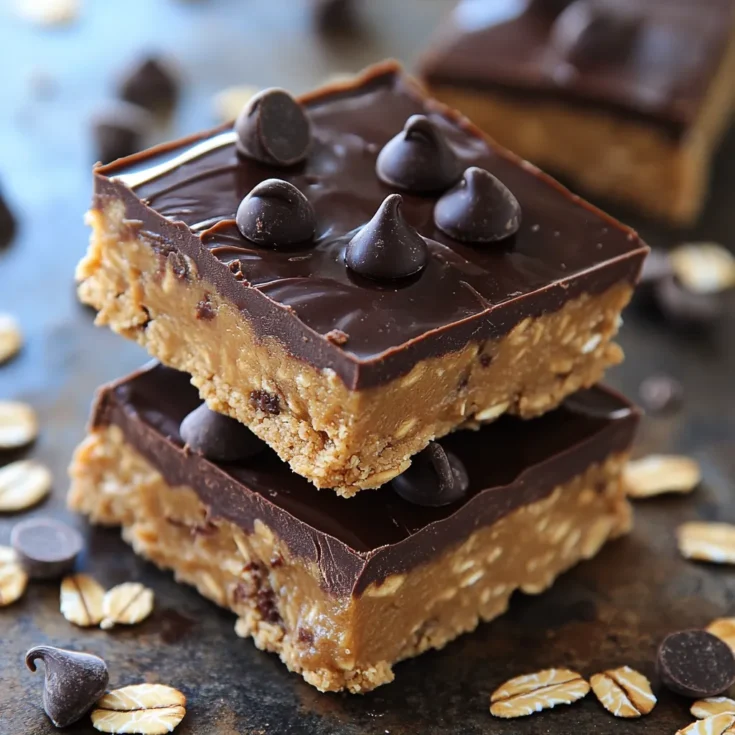 No-Bake Peanut Butter Chocolate Bars