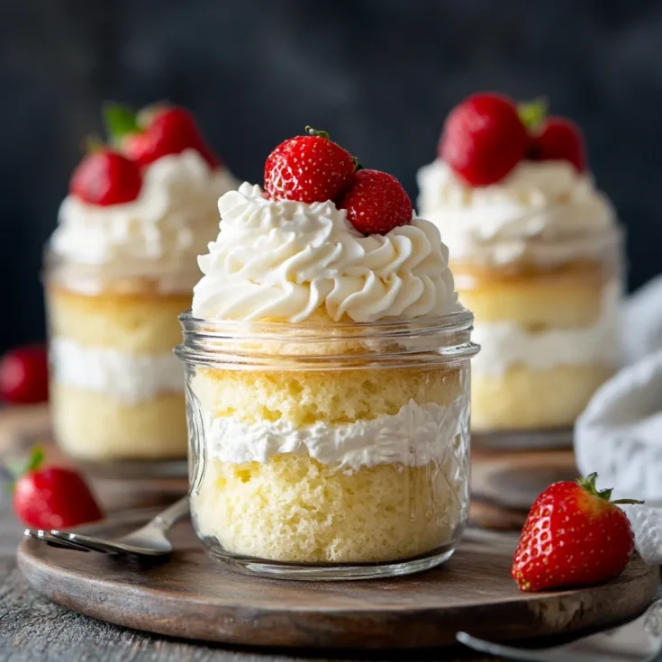 Mini Tres Leches Cake Jars