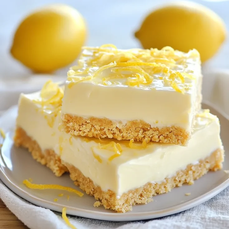 Zesty Lemon No-Bake Dessert Bars