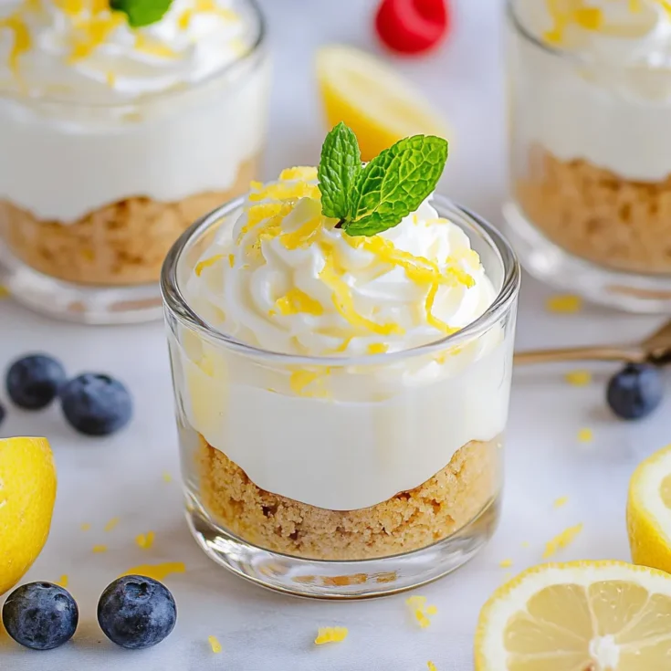 No-Bake Lemon Yogurt Dessert Cups