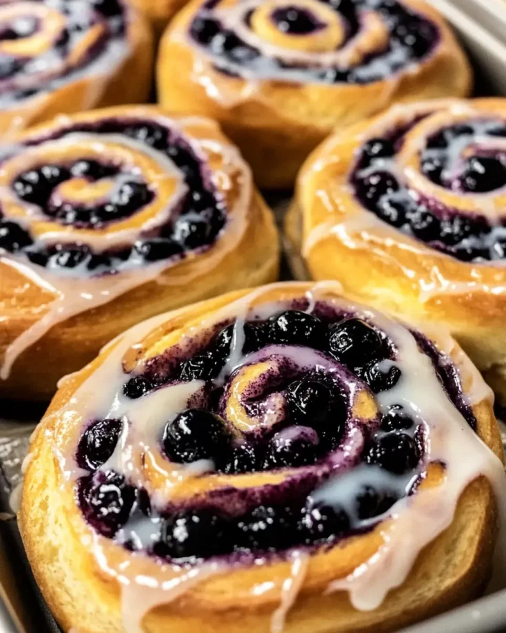 Blueberry Cheesecake Swirl Rolls