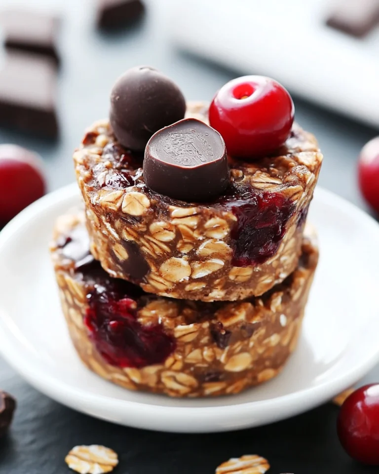 No-Bake Chocolate Cherry Oat Cups