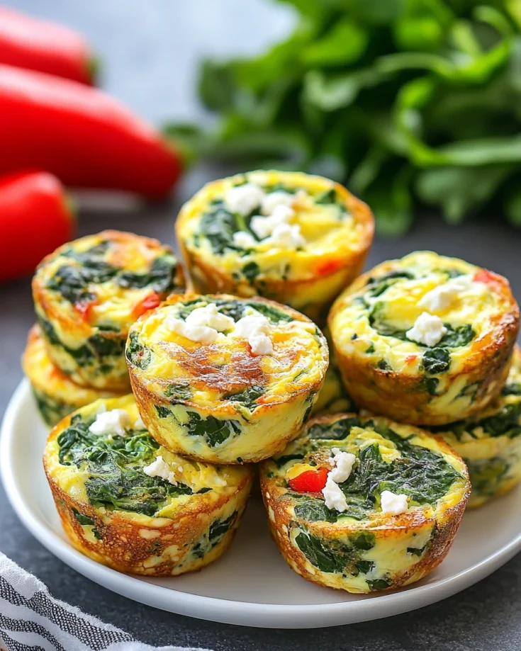 Spinach Feta Breakfast Egg Muffins