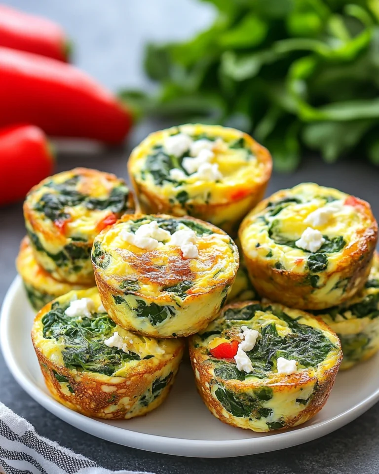 Spinach Feta Breakfast Egg Muffins