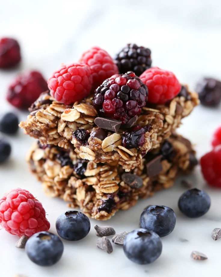 No-Bake Chocolate Berry Granola Clusters